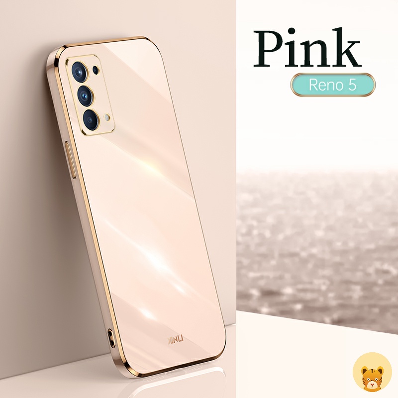 Ốp Điện Thoại Mềm Mạ Viền Sang Trọng Cho Oppo Reno 5 Case Reno 5 Pro 4G 5G