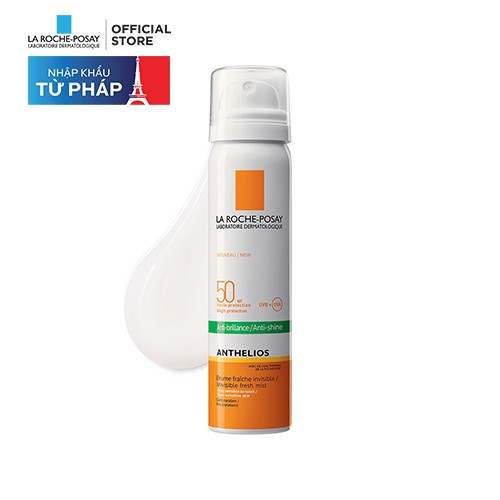 Xịt Chống Nắng Kiểm Soát Bóng Nhờn &amp; Bảo Vệ Da Trước Tác Hại Của UVA &amp; UVB SPF50 La Roche-Posay Anthelios 75ml
