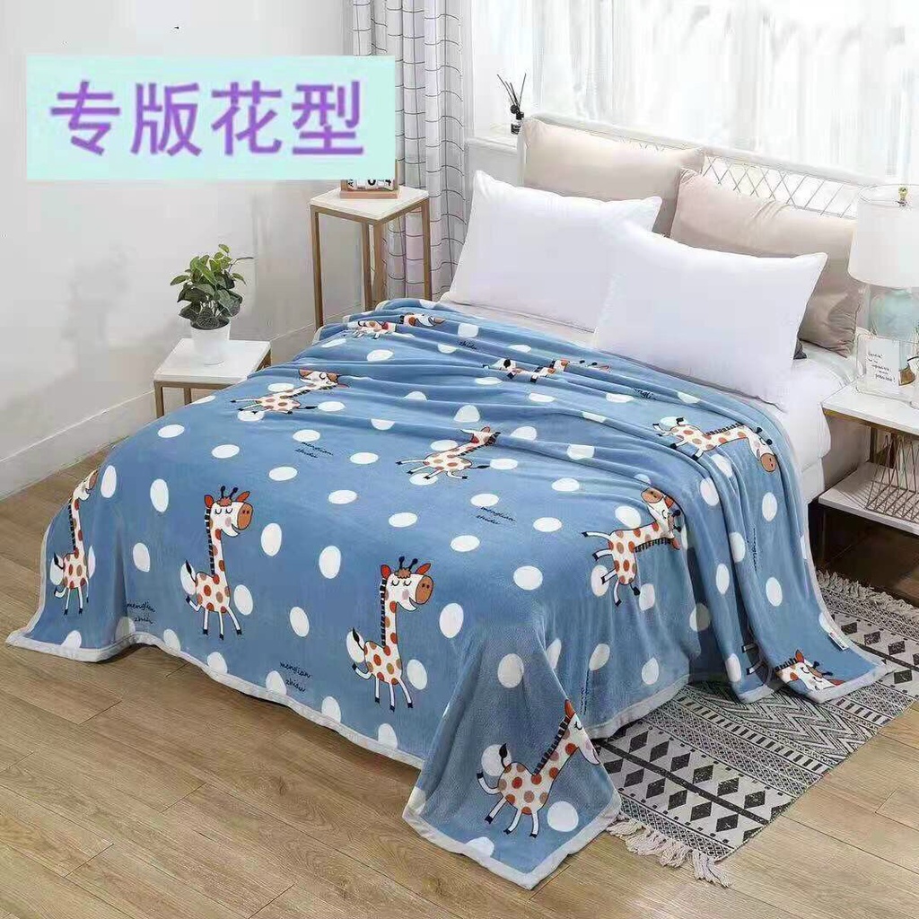 Chăn lông tuyết sữa mỏng văn phòng họa tiết siêu đẹp siêu mềm mịn, chăn mền tuyết nhung thoáng mát kích thước 2mx2m2