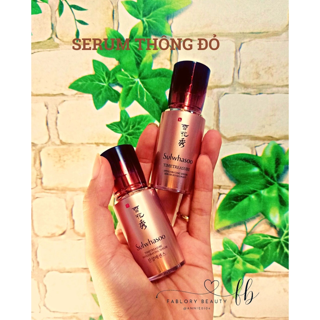 Serum thông đỏ Sulwhasoo Timetreasure Invigorating Serum chống lão hóa toàn diện giàm nếp nhăn, nâng cơ