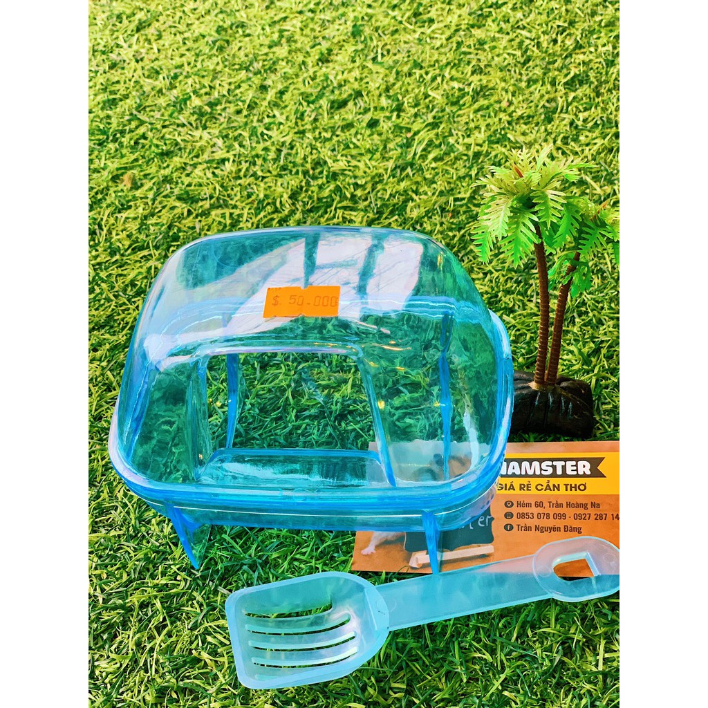 Nhà tắm mika vuông cho hamster