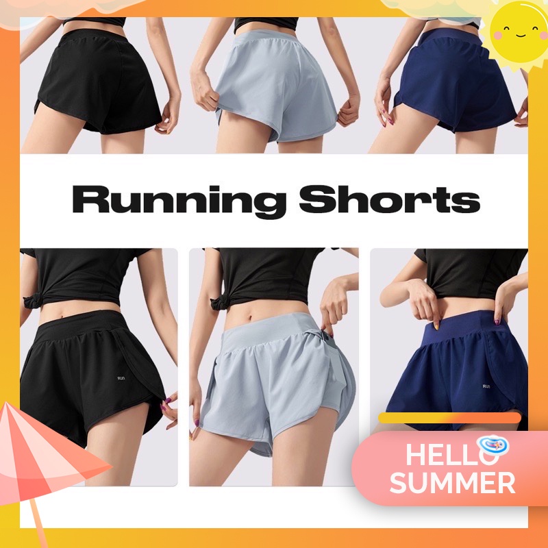 Quần Đùi Tập Thể Thao, Chạy Bộ Running Shorts (2 lớp, cạp cao, có túi, thoáng mát, thấm hút tốt, chất liệu cao cấp )