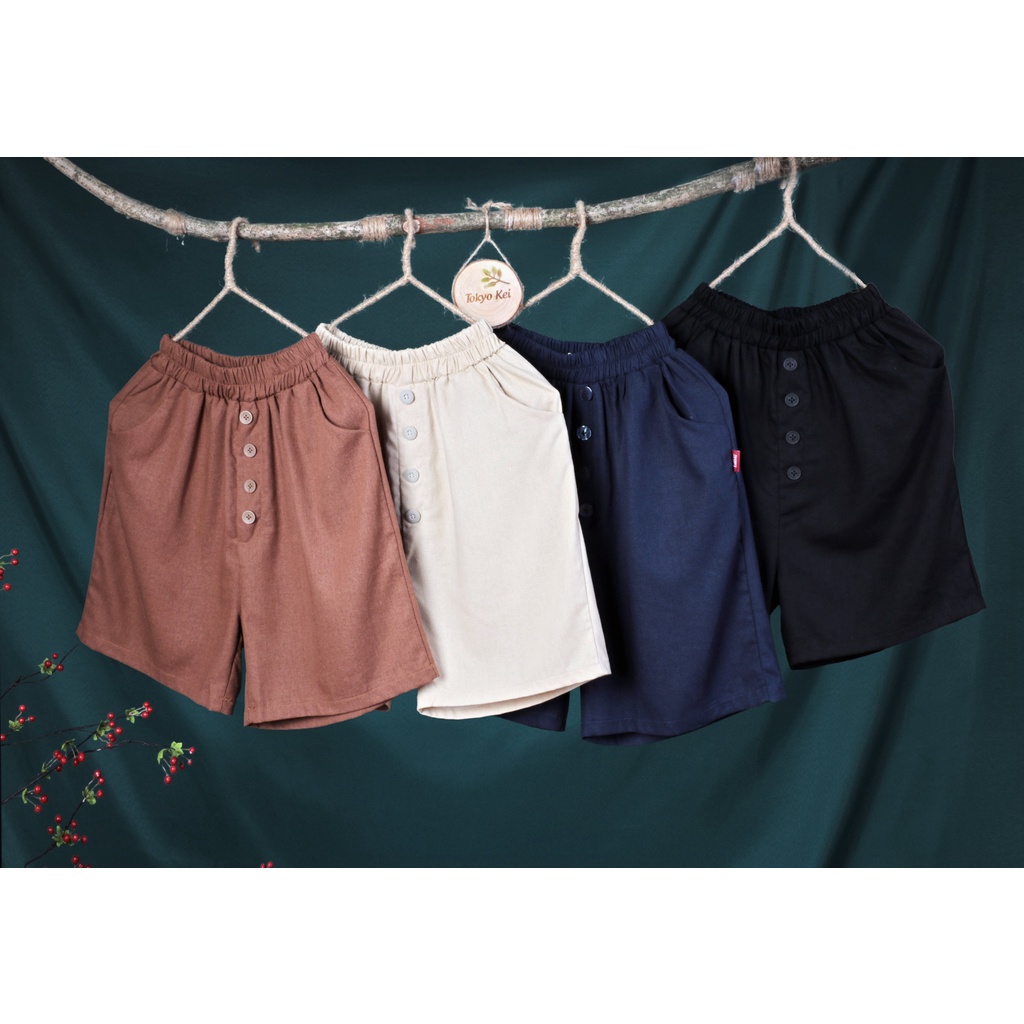 Quần Shorts Đũi nữ Vintage - Quần Đùi Nữ Thiết Kế Trẻ Trung, Năng Động I TQH06