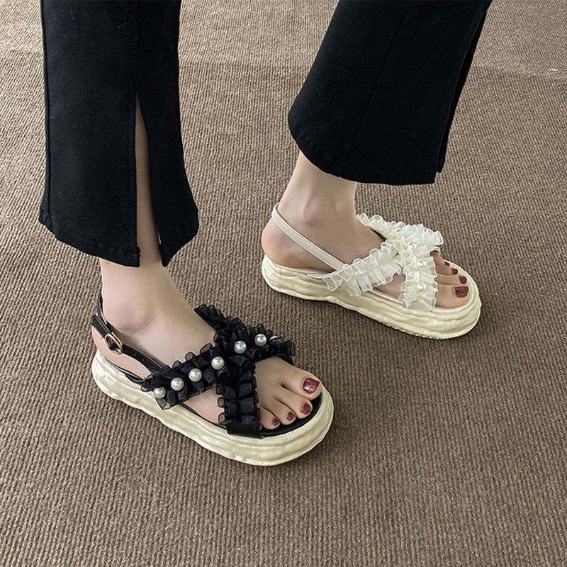 Dép Sandal Đế Dày Thiết Kế Mới Thời Trang Mùa Hè Cho Nữ