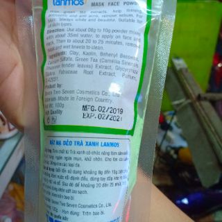 Bột mặt nạ lanmos trà xanh