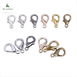 50 Cái / lô 10 / 12 / 14 / 16 / 21 mm Tôm Hùm Khóa Dây Xích Móc Kết Nối Kim Loại Cho Vòng Cổ Vòng Tay Phụ Kiện Thời Trang