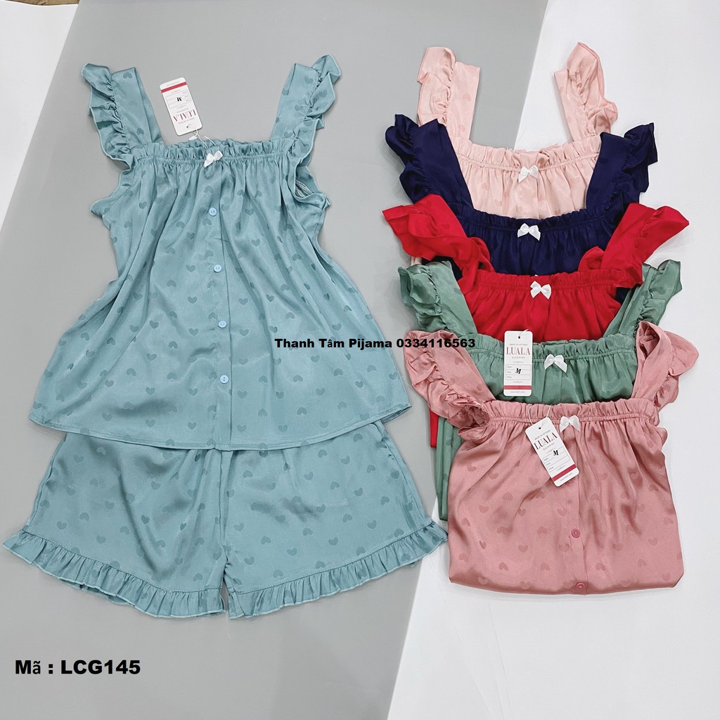 Bộ Pijama Gấm cộc cánh tiên Mã LCG145