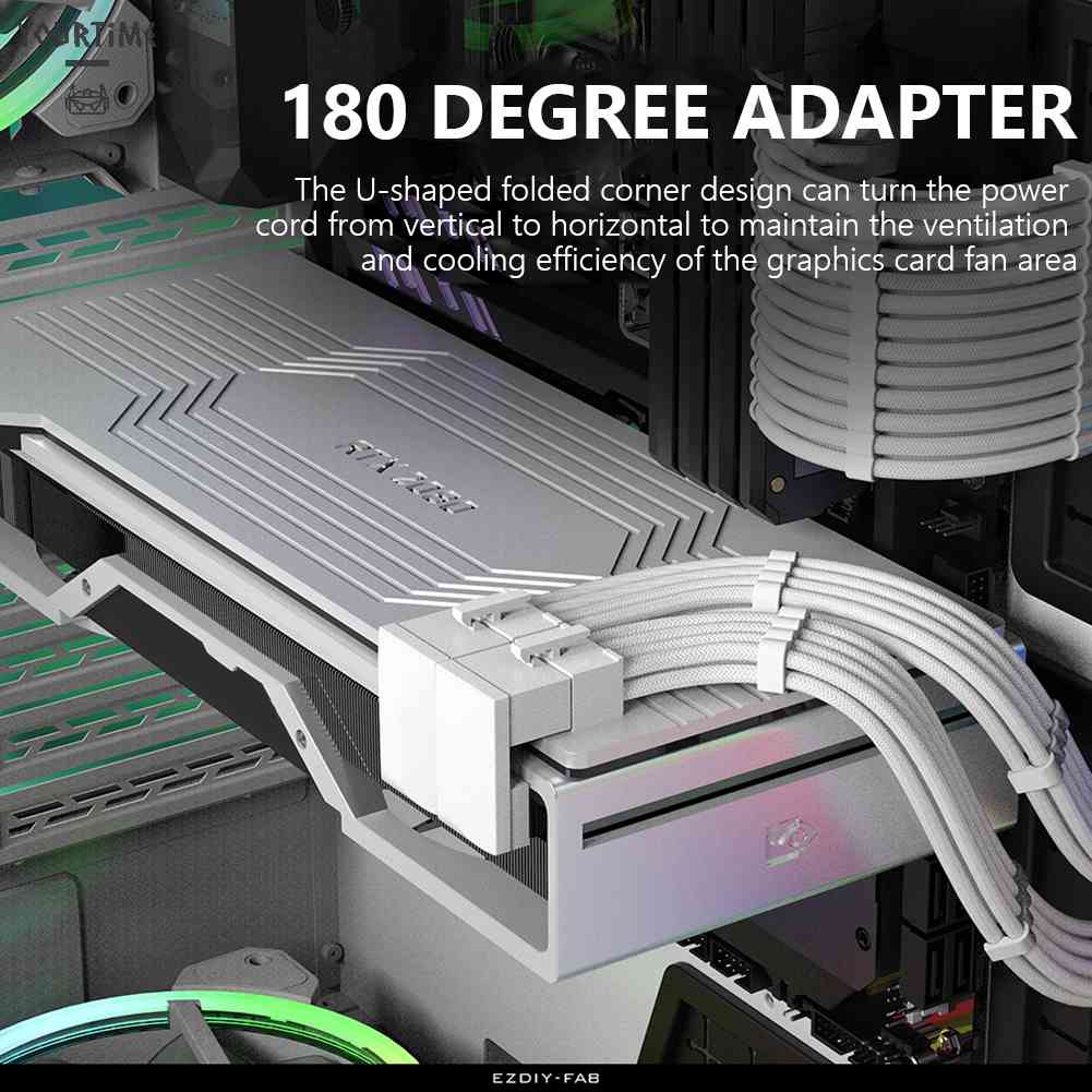 Đầu Chuyển Đổi ATX 8 Pin Female Sang 8 Pin Male 180 Độ Cho Thẻ Đồ Họa Để Bàn GPU