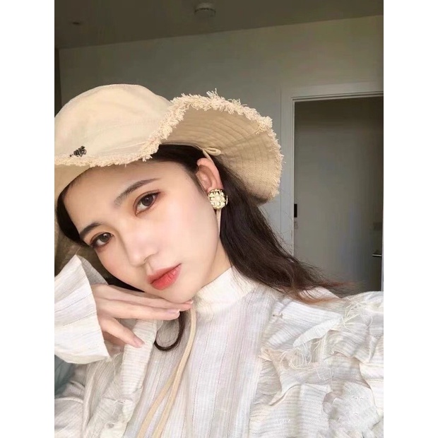 Mũ bucket Tai Bèo JACQUEMUS Cá Tính Hottrend Nón vành rộng mũ ngư dân chống nắng thiết kế có dây rút điều chỉnh size