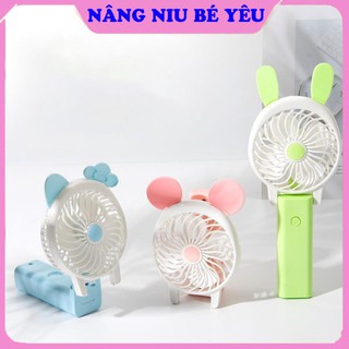 Quạt Cầm Tay Mini | Quạt Mini Cầm Tay Sạc Điện Hello Kitty Gấp Gọn -  Cực Tốt