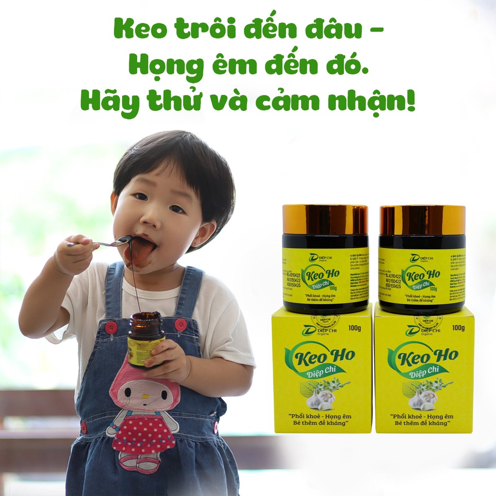 Keo Ho DIỆP CHI 100g dạng cao đặc vị ngọt thanh Giúp Giảm Ho Gió, Ho Khan, Ho Có Đờm