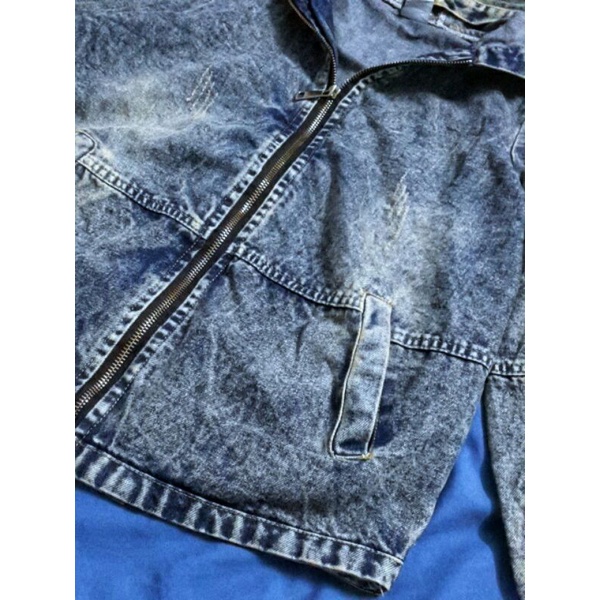 ÁO KHOÁC JEAN CÓ MŨ 2HAND