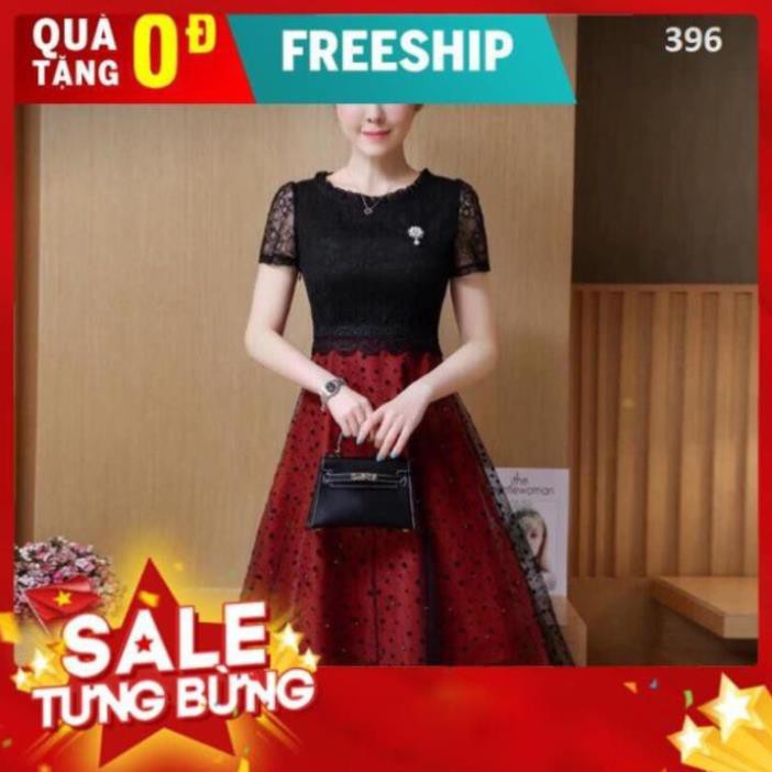 ĐẦM XÒE REN DỰ TIỆC THANH LỊCH VÀ SANG TRỌNG ĐỦ SIZE - 396
