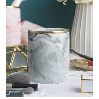 Lọ đựng cọ trang điểm bằng sứ