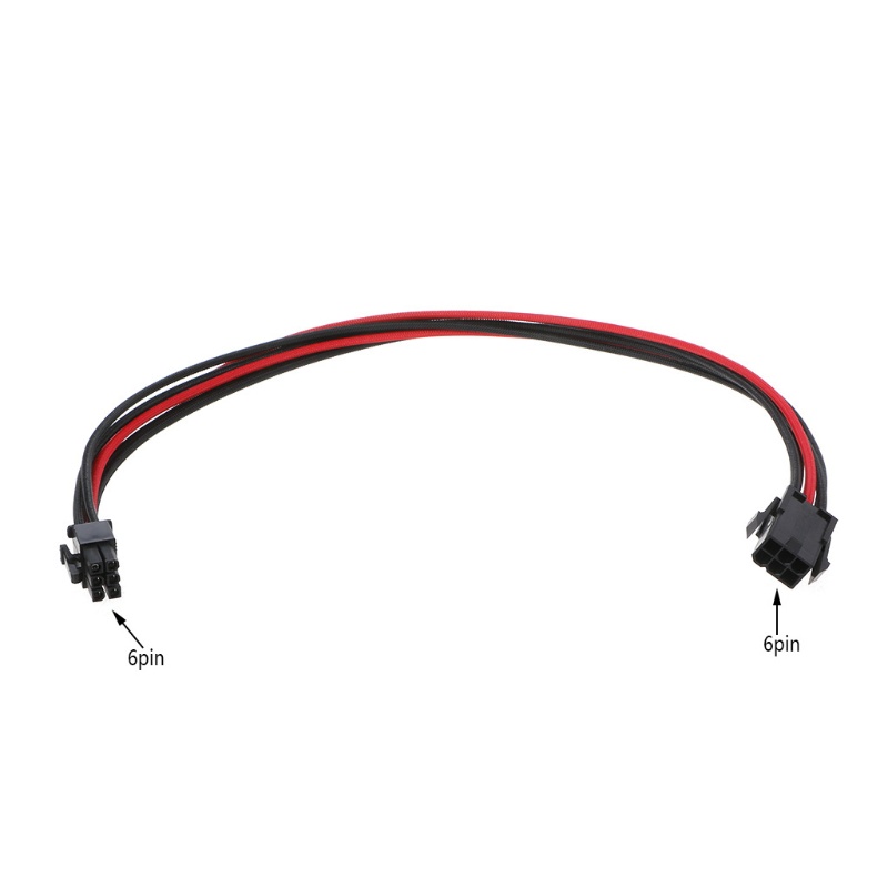 Dây cáp mở rộng GPU 6Pin PCIE PCI màu đỏ và đen | BigBuy360 - bigbuy360.vn