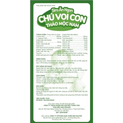 Siro voi con_ăn ngủ ngon _tăng cân cho bé