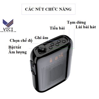 Máy Trợ Giảng APORO T30 UHF, Loa To, Pin Lâu Đến 20H, Có Bluetooth. Mic Không Dây Sang Trọng, Âm Thanh Trong Trẻo.