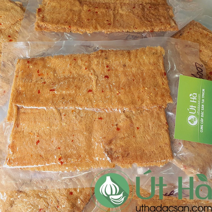 Mực Cán Tẩm Gia Vị Bịch 200gr Mực Tự Nhiên Thơm Ngon Tiện Dụng - Út Hà Đặc Sản