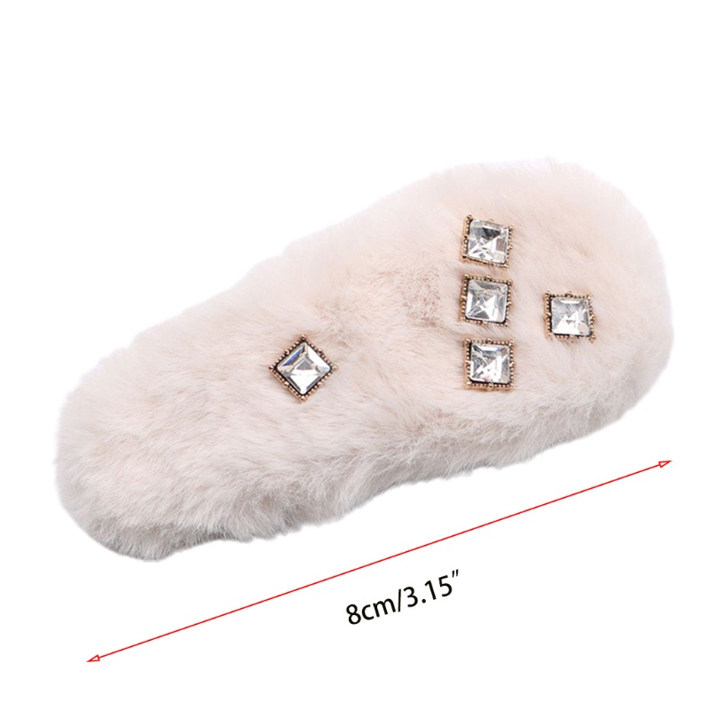 Kẹp Tóc Nơ Bằng Nhung Mềm Mại Đính Đá Phong Cách Retro