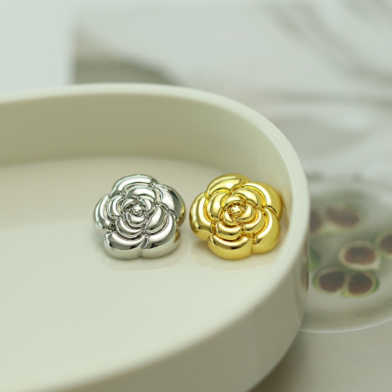 Bộ 10 Nút Áo Hình Hoa Hồng Vàng 20mm Thời Trang