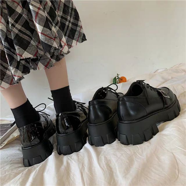 [ Sẵn đen lỳ sz 36 ] Order giày orford đế nâng cao cấp phong cách Ulzzang mới nhất 2020, hàng quảng châu loại đẹp | BigBuy360 - bigbuy360.vn