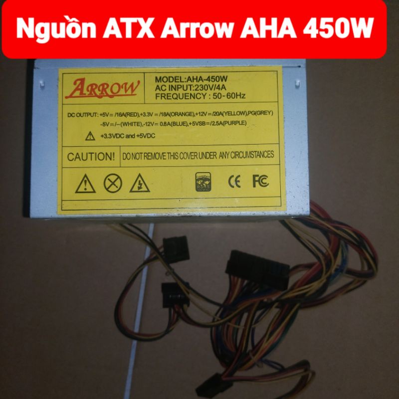 Nguồn ATX Arrow AHA 450W (Đã sử dụng)