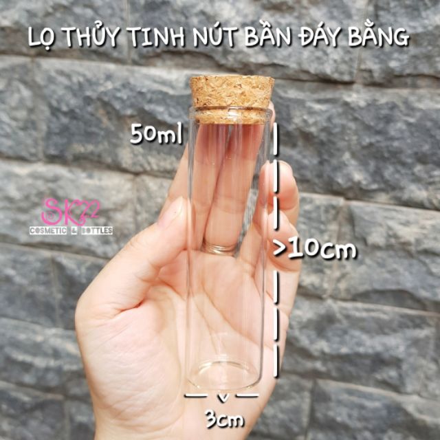 Nhiều size🌼ỐNG NGHIỆM THỦY TINH NÚT BẦN ĐÁY BẰNG🌼 | BigBuy360 - bigbuy360.vn