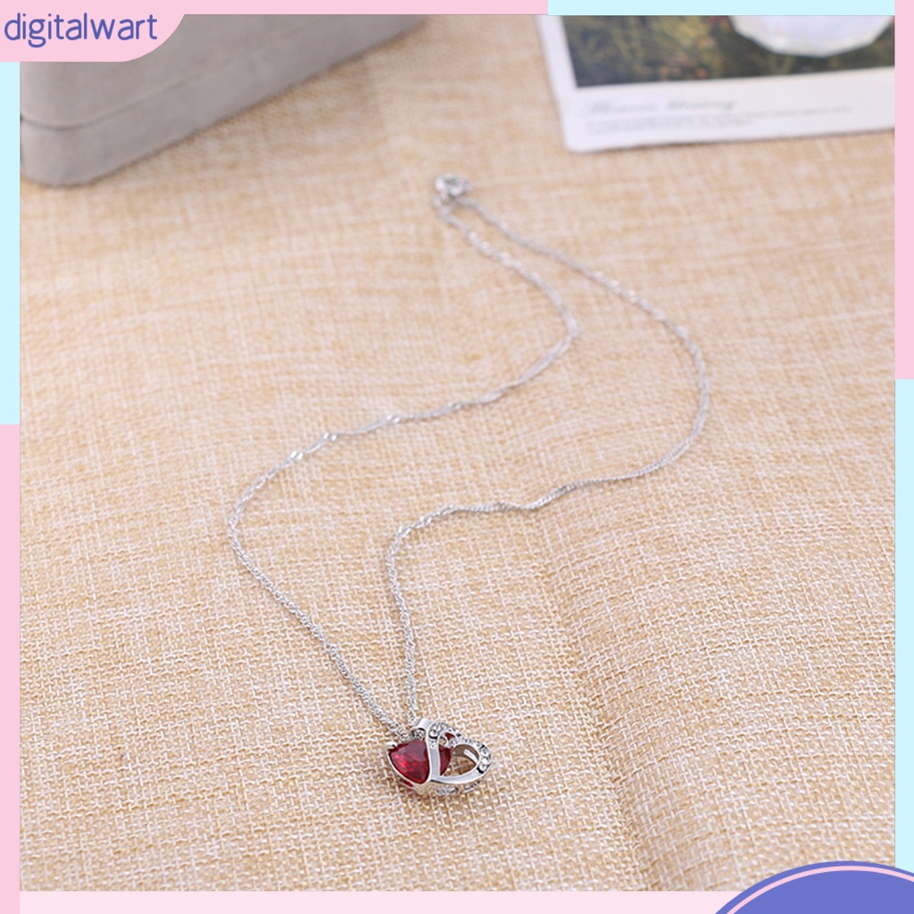Vòng cổ Mặt Trái Tim Đính Đá Thời Trang Cho Nữ