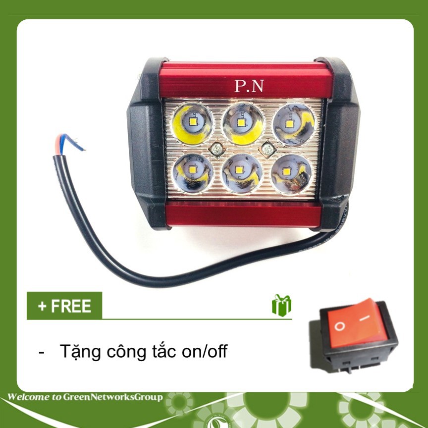 Đèn trợ sáng C6 thế hệ mới gắn ô tô xe máy GreenNetworks + Tặng công tắc