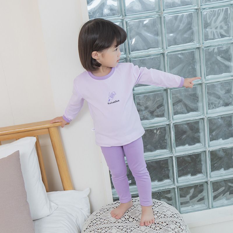 [Hàng Mới Về] Bộ Đồ Ngủ Cotton Màu Kẹo Ngọt Thoáng Khí Thoải Mái Thời Trang Thu Đông Cho Bé Gái