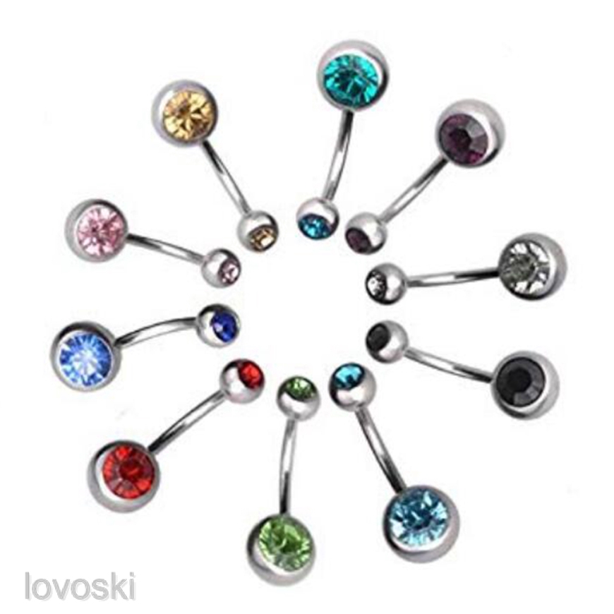 Bộ 10 Khuyên RốN ĐíNh Đá Xinh XắN 18g