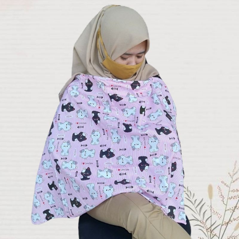 Tạp Dề Vải Cotton Mềm Mại Dành Cho Mẹ Bỉm Sữa