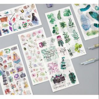 Set 3 tấm washi sticker trang trí kt10*20cm