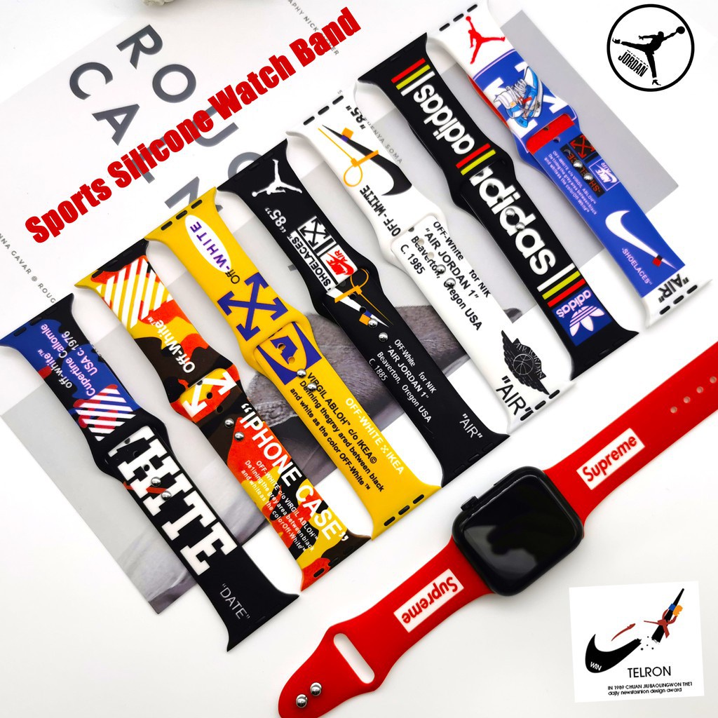 Dây Đeo Đồng Hồ Thể Thao Bằng silicone Mềm 38mm 40mm 42mm 44mm 41mm 45mm Cho Apple watch iwatch 7 6 5 4 SE 3 2