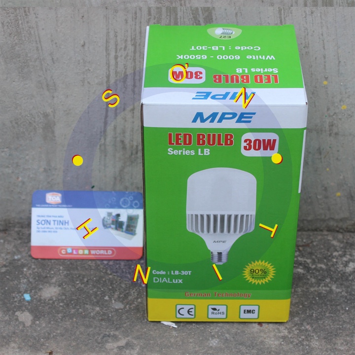 Bóng Led Bulb 12W 20W 30W 40W 50WE27 LB LBA MPE Thân Nhôm