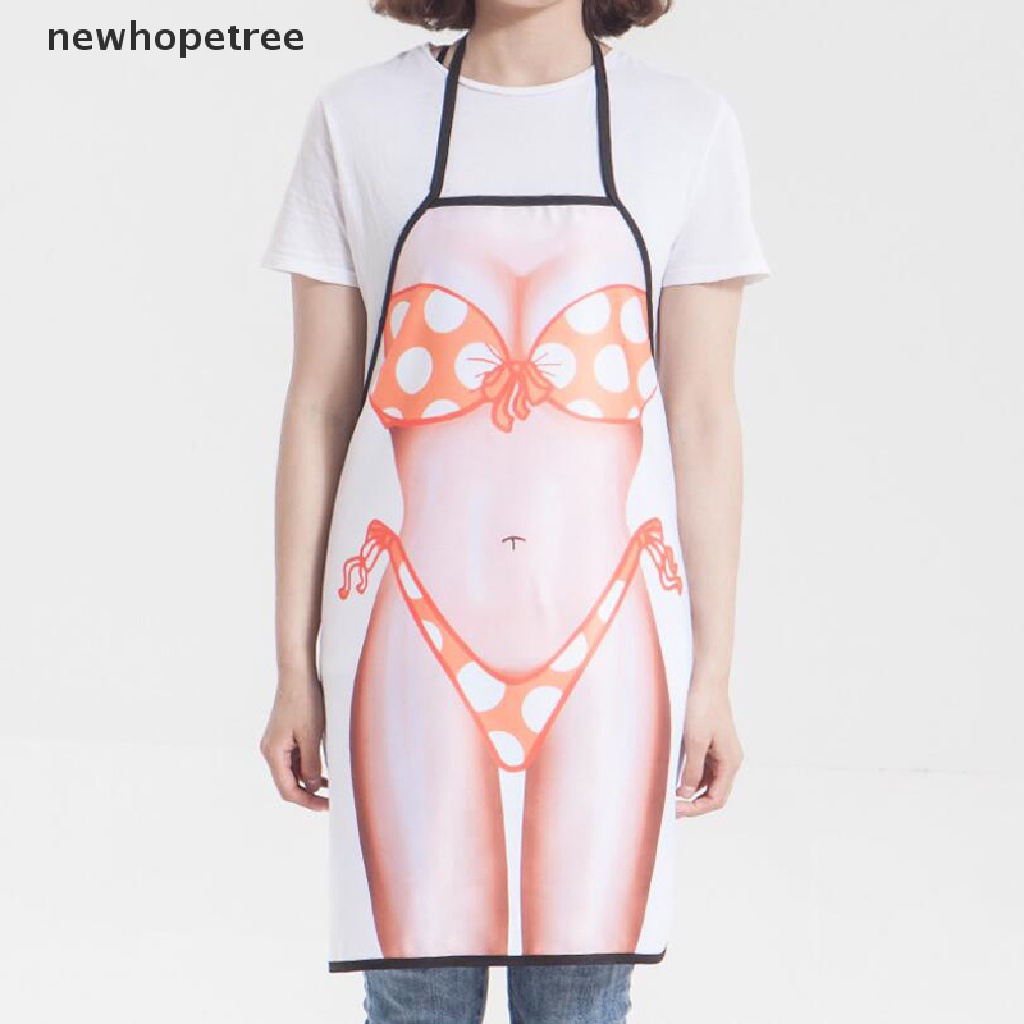 newhopetree Funny Muscle Man Kitchen Apron Sexy Women Cooking Pinafore Home Cleaning Tool OIK