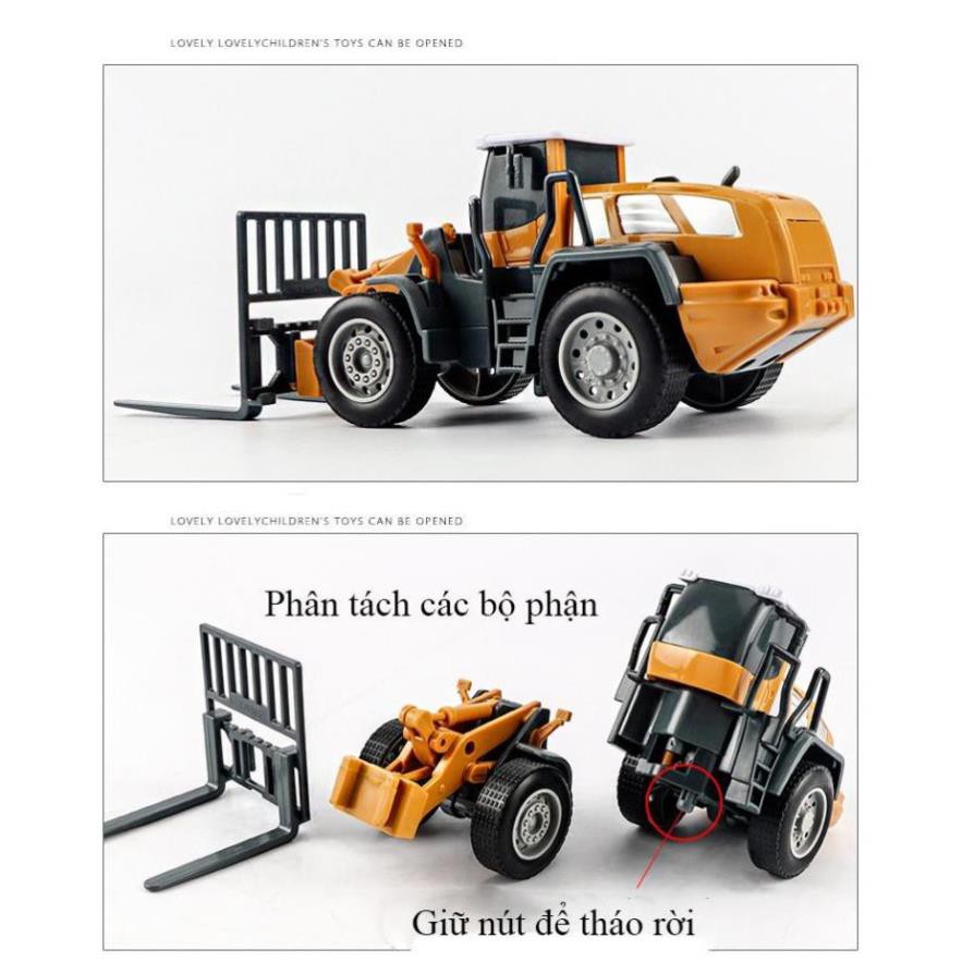 Xe đồ chơi, xe mô hình nâng hàng cho bé chất liệu nhựa an toàn, tỉ lệ lớn