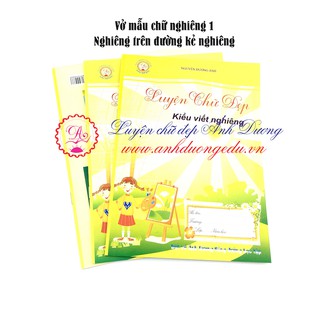 [Chính hãng] Vở Mẫu Chữ Nghiêng 1 - Chữ Nghiêng Trên Đường Kẻ Nghiêng - Vở Luyện Chữ Đẹp