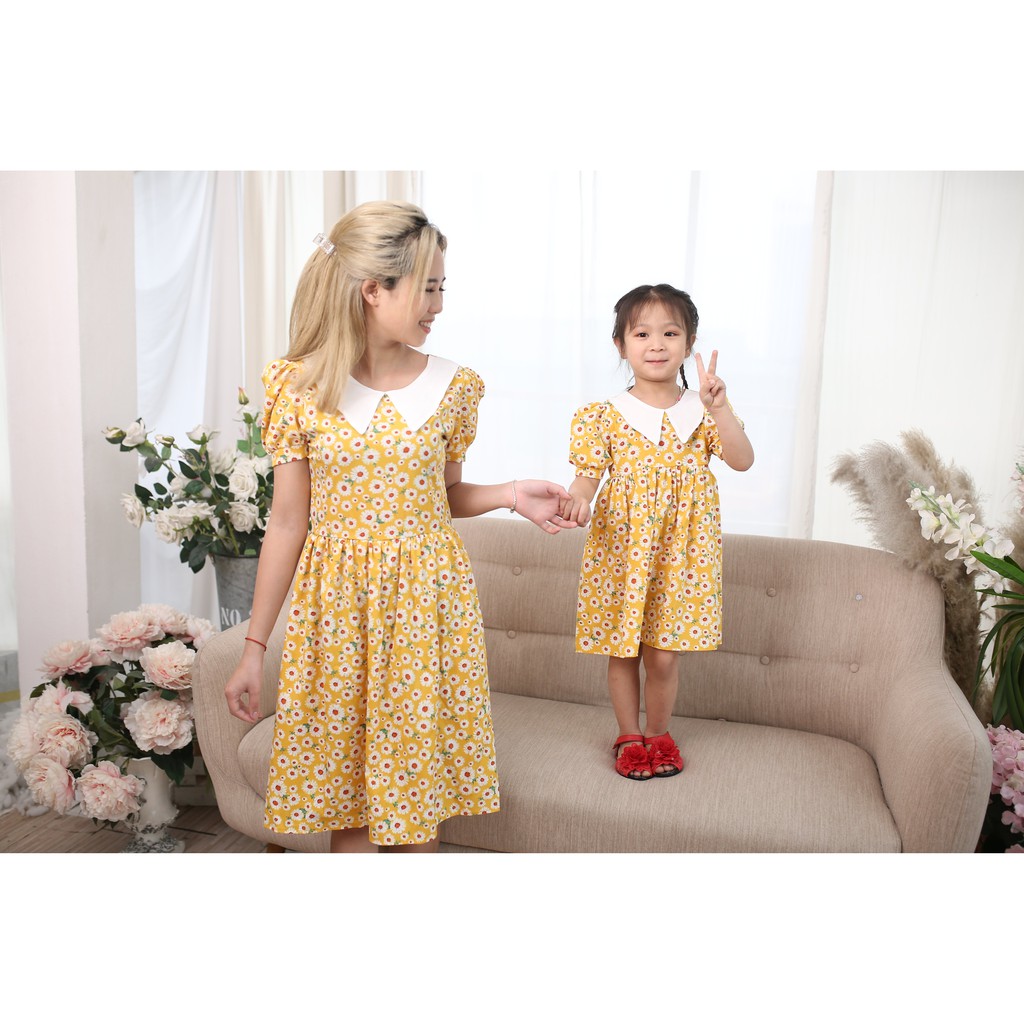 [HÀNG THIẾT KẾ] Set Váy, đầm cho Mẹ Và Bé Chất lụa cao cấp