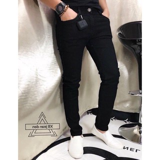Quần Jean Nam Đen Quần Bò Nam Đen Trơn đơn giản dễ phối đồ của TS02