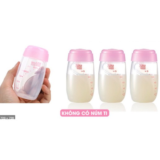 BỘ 3 BÌNH TRỮ SỮA UNIMOM 150ML