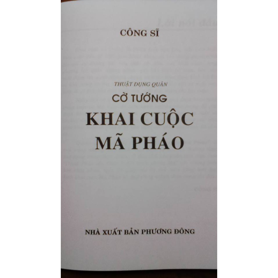 CỜ TƯỚNG KHAI CUỘC MÃ PHÁO