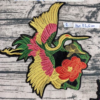 sticker hình thêu chim cảnh (ko keo)