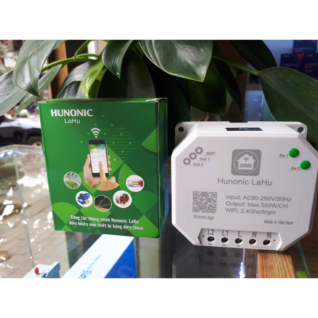 Công tắc Hunonic Lahu Wifi 1; 2; 4 kênh và RTC - Hàng Chính hãng BH 12 tháng 1 đổi 1