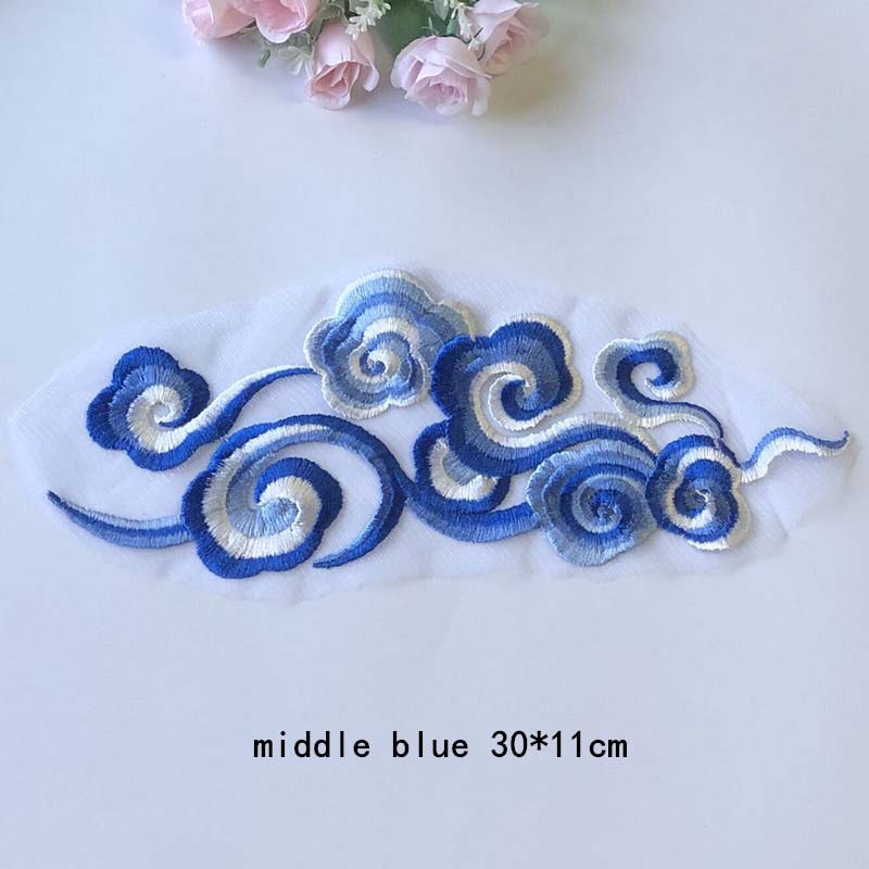 1 Miếng Vá Quần Áo Thêu Hình Đám Mây Thổ Cẩm Chất Lượng Cao