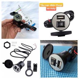 tẩu sạc điện thoại trên xe máy có công tắc