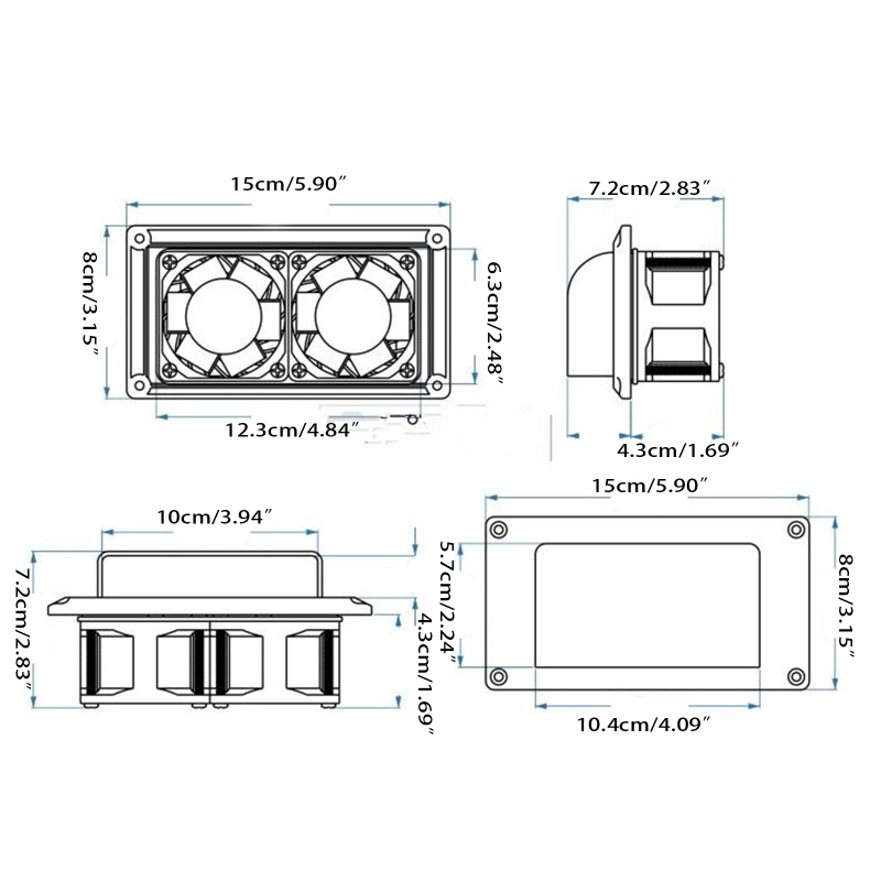 Quạt Thông Hơi 12V Gắn Trần Nhà Chuyên Dụng Cho Motorhome