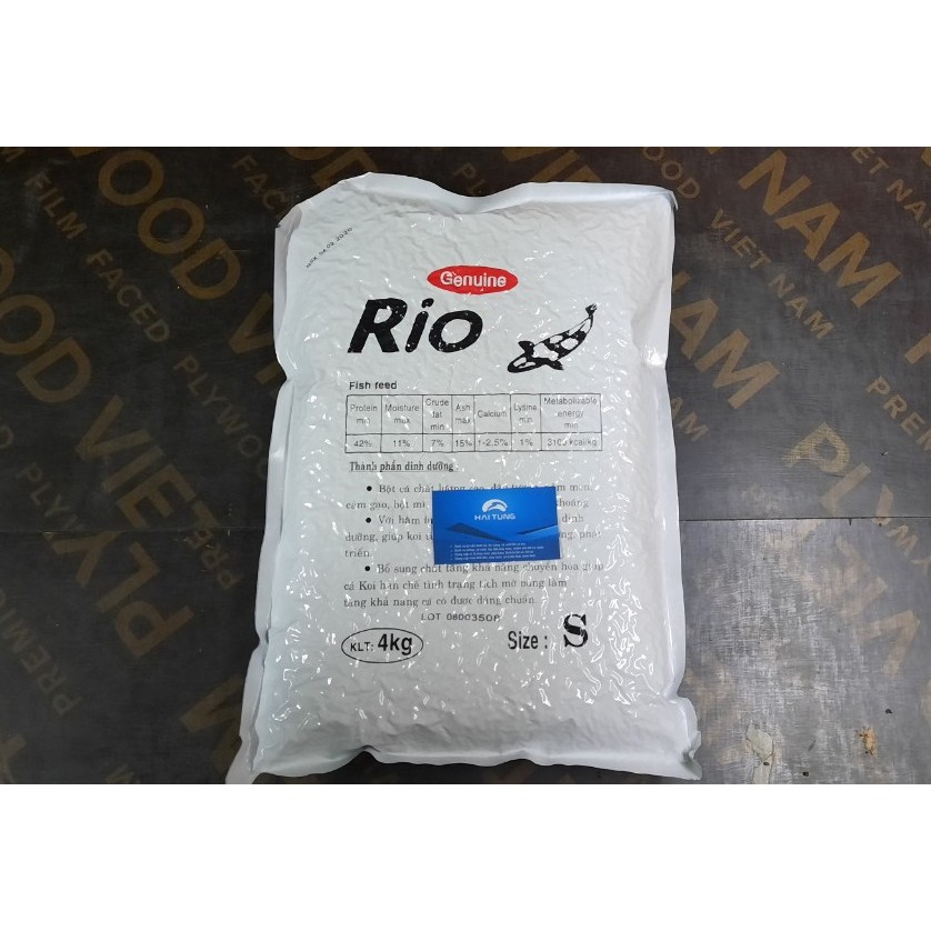 [ Hot Giá Sỉ ] Cám cá koi Rio bao 4kg - tránh xệ bụng cá