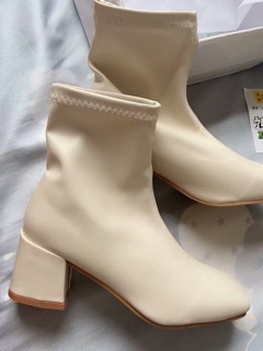 (sẵn 35/38) Boots trơn da Quảng Châu ( có ảnh thật)