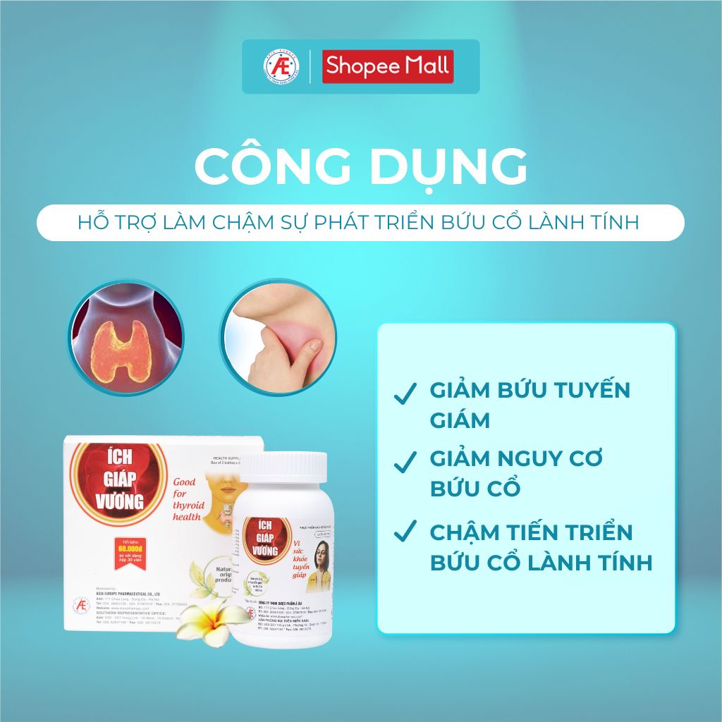 Ích Giáp Vương Hỗ Trợ Giảm Bướu Cổ DƯỢC PHẨM Á ÂU